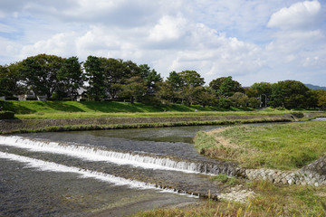 Fototapeta na wymiar 京都鴨川の風景