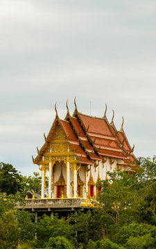 Thai Temple Rising About The Trees In Pak Nam Pran