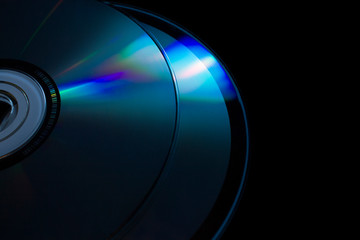 compact-discs on a black background
