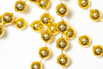 Necklace beads shiny jewelry isolated white background
