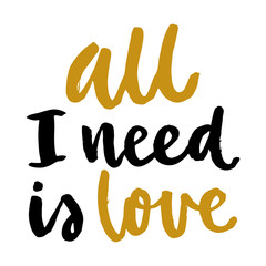 Valentines day isolated poster, hand drawn style