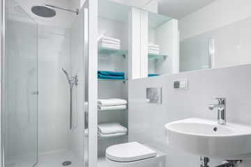 Simple white bathroom