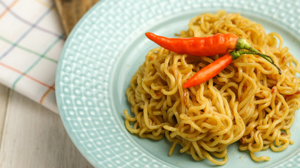 Indomie Mie Goreng Indonesian Food that is simple and often made at home. Indonesian Street Food.