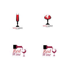 Wine logo design template.vector illustration of icon-vector
