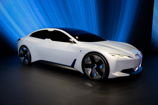 FRANKFURT, GERMANY - SEP 13, 2017: BMW iVision Dynamics electric concept car at the Frankfurt IAA Motor Show.