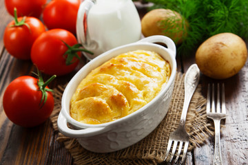 Potato casserole with meat