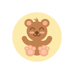 Isolated bear toy vector design