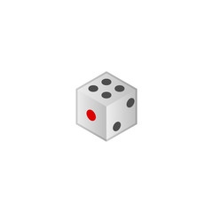 Backgammon Dice Vector Icon. Isolated Backgammon Game Casino Emoji, Emoticon Illustration