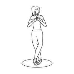 cute young woman with smartphone