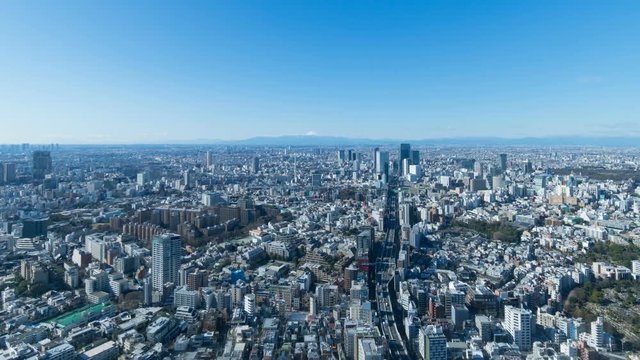 東京風景　2020　タイムラプス　富士山と渋谷