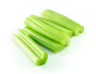 Fresh celery vegetable isolated on white background, food for health