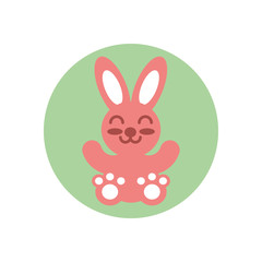 Isolated rabbit toy vector design