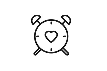 Alarm clock icon vector 