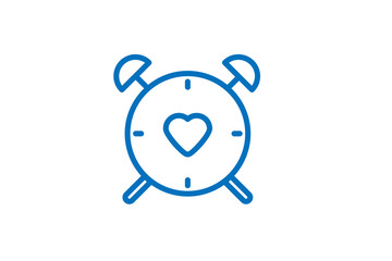 Alarm clock icon vector 