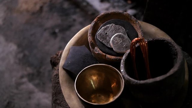 Creating an ancient copper cup in Thailand