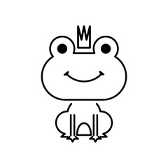 frog prince icon vector from fairy tale collection. Thin line frog prince outline icon vector illustration. Linear symbol for use on web and mobile apps, logo, print media