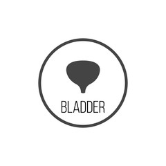 Human bladder icon . Simple illustration of human bladder vector icon for web design isolated on white background