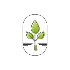 Plant logo/sign design. Vector image.
