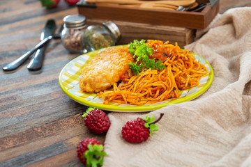 Turkey Blue Cord Coquillettes with Cheese