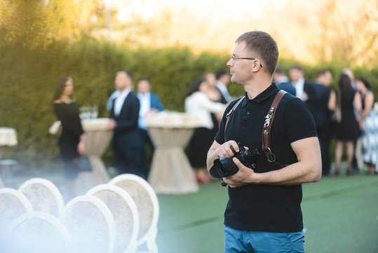 photographer working at event