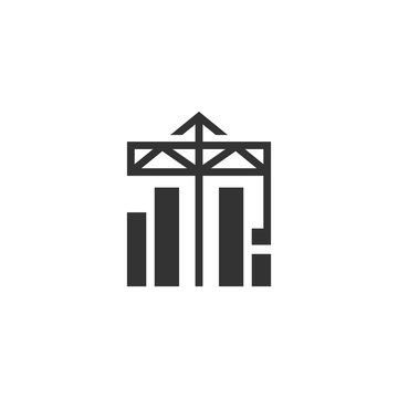 Elegant construction logo design. Vector image.