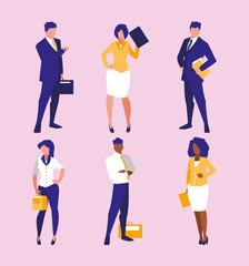 Group of businesspeople vector design