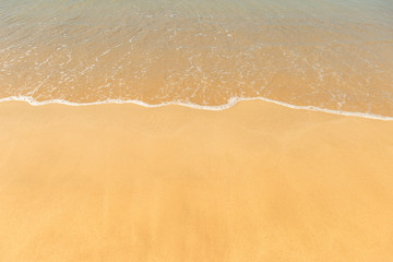 Golden sand beach background, natuce conceept, summer outdoor day light
