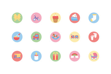 Isolated baby objects and toys icon set vector design
