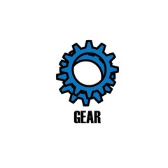 Gear logo design template vector illustration