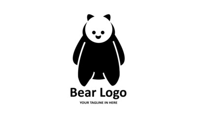 The flat bear logo concept is perfect for business, technology, contractor and housing symbols, health,sport, restaurants, education