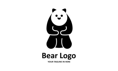 The flat bear logo concept is perfect for business, technology, contractor and housing symbols, health,sport, restaurants, education