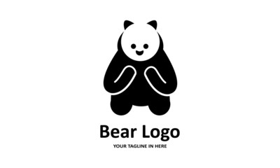 The flat bear logo concept is perfect for business, technology, contractor and housing symbols, health,sport, restaurants, education