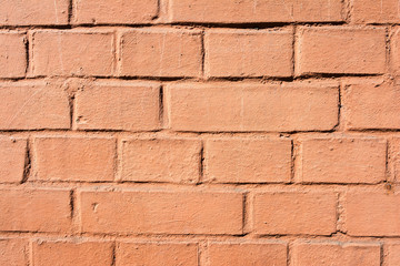 Rote Backsteine in einer Hauswand - Detail Hintergrund