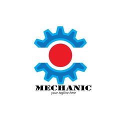 Gear logo design template vector illustration
