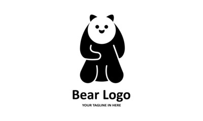 The flat bear logo concept is perfect for business, technology, contractor and housing symbols, health,sport, restaurants, education © wodeol99