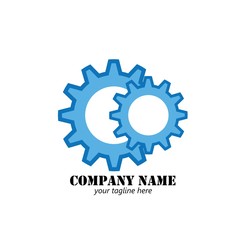 Gear logo design template vector illustration