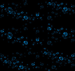 青い水滴　シームレスパターン