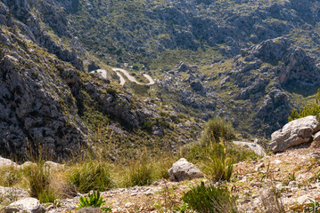 Coll dels Reis - mountain pass located on the northwest coast of the Spanish Balearic island of Majorca. Spain