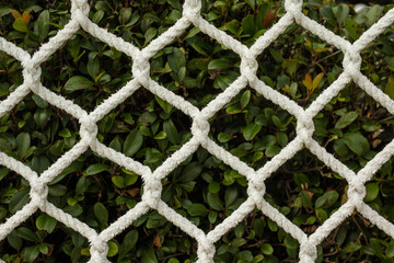 Fototapeta premium Close Up Rope Fence at the Beach