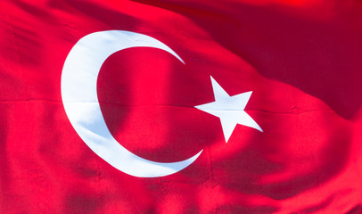 Turkish flag .National flag of the Republic of Turkey.
