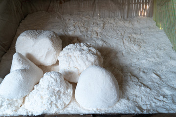 Ancient salt making from underground, At the high mountains, Famous tourist attractions in Thailand.