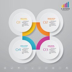 4 steps simple&editable process chart infographics element. EPS 10.	