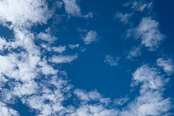 Blue sky background with clouds