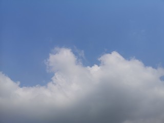 Altostratus white clouds in the blue sky natural background beautiful nature environment space for write