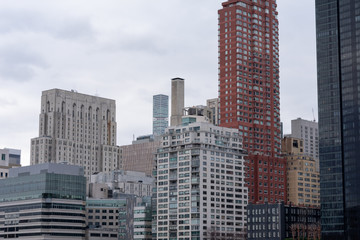 Fototapeta na wymiar Upper East Side Manhattan Skyline with Skyscrapers and Buildings in New York City