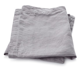 Fototapeta na wymiar Folded light grey cotton napkin