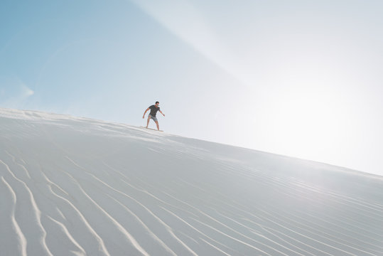 Sand boarding in Lancelin