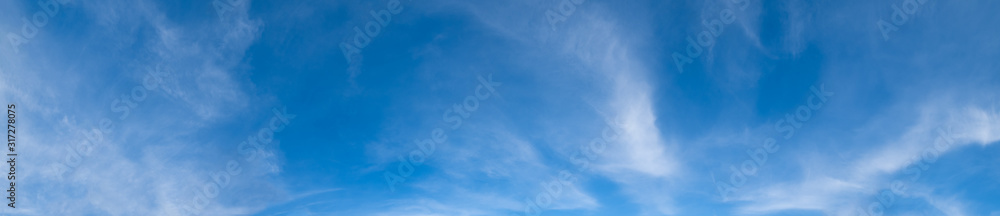 Wall mural blue sky panorama background with clouds