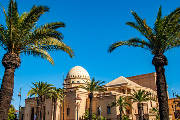 Fototapeta na wymiar View of the Roal Theatre in Marrakech or Marrakesh, Morocco