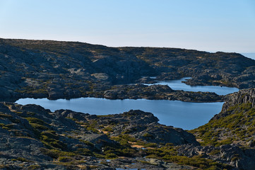 Lake in Serra da Estrela mountains from the aerial lift. Portugal